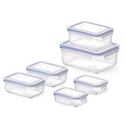 Glasslock Tempered Glass Rectangular Container Set W/ Lid | 6pc - Image 1 of 2