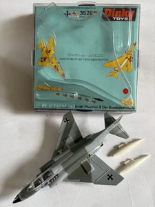 VINTAGE DIECAST DINKY TOYS DER BUNDESLUFTWAFFE PHANTOM F4 JET FIGHTER PLANE VGC - Picture 1 of 19