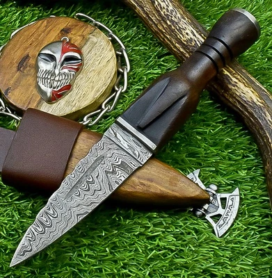 Premium Handmade Damascus Steel Hunting Knife – Outdoor Boot Knife /Sheath Z-696 - Image 1 of 4