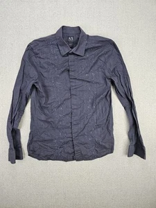 Armani Exchange Boy's Size Medium Gray   Long Sleeve Button-Up Shirt  - Picture 1 of 4