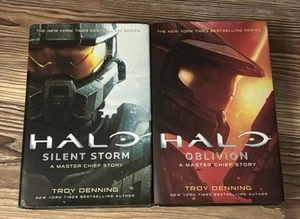 Halo Silent Storm & Oblivion A Master Chief Story Hardcover HC Set Lot Novels - Picture 1 of 2