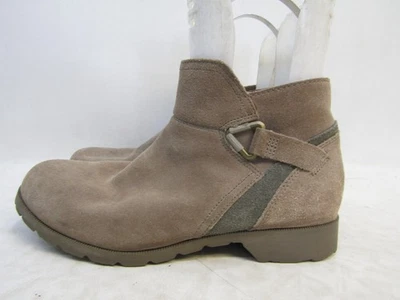 Botas da moda TEVA feminina tamanho 8 M marrom camurça zíper tornozelo - Imagem 1 de 4