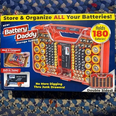 180 Battery Daddy Storage System Caddy Organizer with Case and Tester - Image 1 of 4