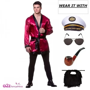Adult Hollywood Bachelor Playboy Stud Movie Star Mens Stag Party Fancy Dress - Picture 1 of 15