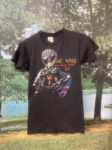 Vintage 1982 The Who American Tour Black Shirt USA Made Size Small S READ! - Picture 1 of 6