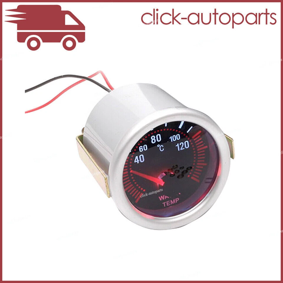 1Pcs Universal Smoke Lens LED Car 2" 52mm Water Temp Temperature Gauge Meter 12V Foto 1 de 4