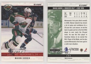 2002-03 ITG Be A Player Memorabilia Ruby /200 Marian Gaborik #109