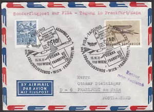 FCV0273 Flight Cover, Austria, Wien – Frankfurt, Aerophila 72 Stamp Exhibition - Picture 1 of 2
