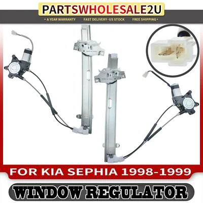 2x Reguladores de ventana eléctrica delanteros izquierdo y derecho con motor para Kia Sephia 98-99 Foto 1 de 4