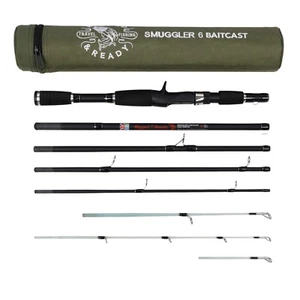 Smuggler 6 Baitcast Compact Travel Fishing Rod & Case 7’ -Spin,General Fishing - Picture 1 of 9