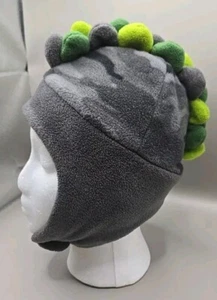 Baby Gap Dinosaur/Camo Fleece Toddler Hat Grey/Green M/L - Picture 1 of 12