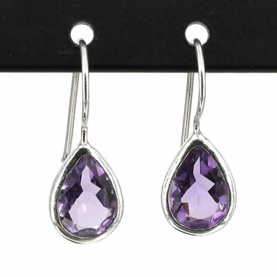 Janice Girardi Diseño JGD Delicados Pendientes Lágrima Amatista Esterlina Artesanales Foto 1 de 4