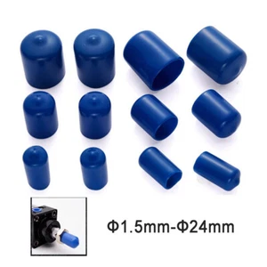 End Cap Rod Bar Screws Vinyl Rubber Plastic Thread Cover Caps Φ1.5mm-Φ24mm /Blue - Picture 1 of 5