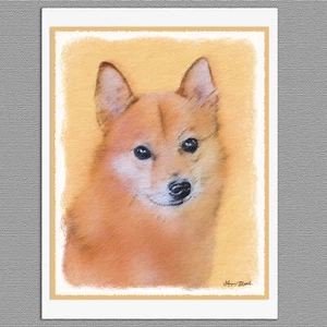 6 Finnish Spitz Dog Blank Art Note Greeting Cards - Picture 1 of 1