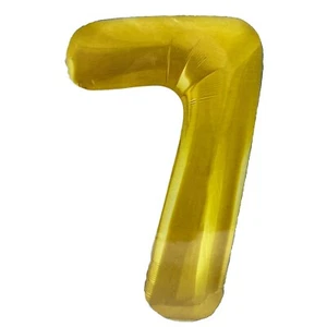 34" Giant Foil Gold Number 7 Balloon HELIUM or AIR Birthday Party Graduation NEW - Picture 1 of 5