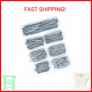 400pcs Hardware Nails Assortment Kit, Picture Hanging Nails, Galvanized Nails, S - Picture 1 of 2
