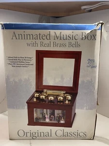 ANIMATED MUSIC BOX WITH REAL BRASS BELLS BY MR.CHRISTMAS - Picture 1 of 12
