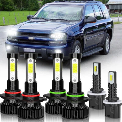Faro LED alto/bajo haz + luz antiniebla 6X 6000K para Chevy Trailblazer 2002 2003-2005 Foto 1 de 4