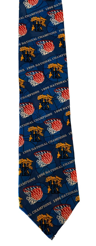 Reino Unido Wildcats Corbata Merge Corbata Izquierda Hombre Corbata Cuello Azul Naranja Amarillo Toda Seda Foto 1 de 4