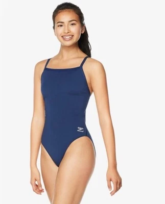 Traje de baño Speedo para mujer One Piece Endurance + Flyback sólido Speedo azul marino 28 pequeño Foto 1 de 4