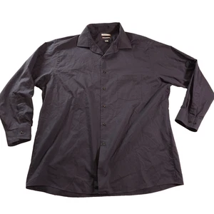 Van Heusen Flex Collar Classic Fit Dress Shirt Men’s 17.5 32/33 Navy Blue - Picture 1 of 8