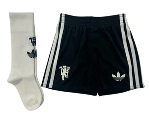 Manchester United  Kid's Shorts & Socks adidas Away Kit Socks & Shorts - New - Picture 1 of 3