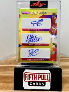 Saka Foden Núñez Antony Gordon Leaf Vivid Six Auto 1/1 One of One Multi Auto - Picture 1 of 4