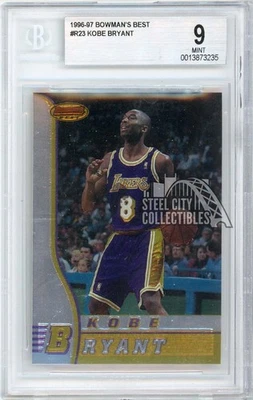 Tarjeta de novato Kobe Bryant 1996-97 Bowman's Best #R23 BGS 9 Foto 1 de 2