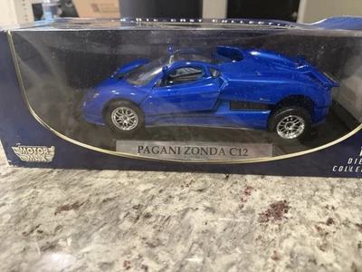 Coche modelo fundido a presión Pagani Zonda C12 azul 1/18 de MOTORMAX 73147bl Foto 1 de 3