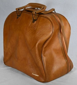 Vintage Brunswick Brown Bowling Ball Bag w/ Handles - Picture 1 of 10