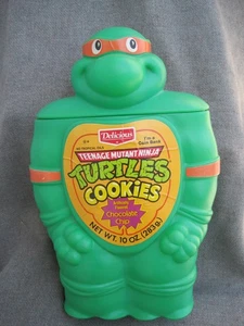 DE COLECCIÓN 1990 ADOLESCENTE MUTANTE TORTUGA NINJA MICHELANGELO TARRO DE GALLETAS BANCO DE MONEDAS TMNT - Imagen 1 de 11