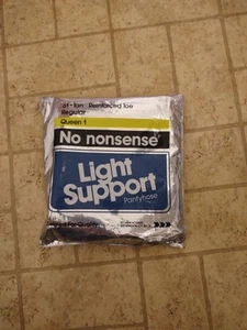 No Nonsense Light Support Pantyhose Control Top 61 Tan Vtg NEW Queen - Picture 1 of 2