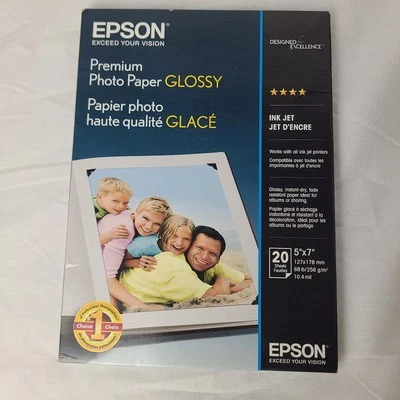 Epson Premium 5x7 Glossy Borderless Photo Paper - 20 Sheets - Image 1 of 2