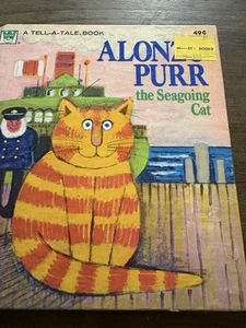 ALONZO PURR THE SEAGOING CAT ~ vintage children's Whitman Tell-A-Tale Book, 1974 - Picture 1 of 3