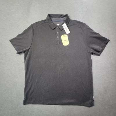 Camisa Polo Tommy Bahama Para Hombres XL Negra Breezeway Spectator Golf Informal Tencel Nueva con Etiquetas Foto 1 de 4