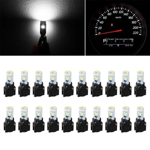 20X White T5 74 3014-SMD LED Instrument Panel Cluster Lights W/ Twist Socket - Picture 1 of 6