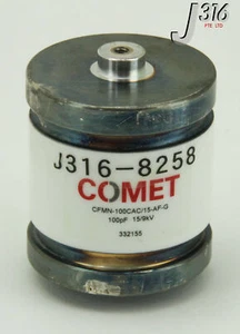8258 COMET FIXED VACUUM CAPACITOR, 100PF, 15/9KV CFMN-100CAC/15-AF-G - Picture 1 of 5