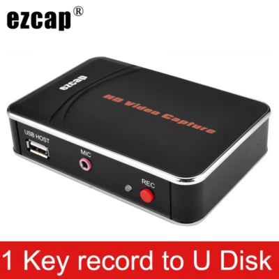 1080P PC Game Capture Card HDMI To USB 2.0 U Disk Video Recording Box Mic Input - Image 1 of 4
