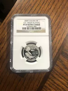 2009-S U.S. VIRGIN ISLANDS SILVER QUARTER NGC PF69 ULTRA CAMEO - Picture 1 of 4
