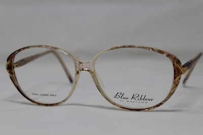 Vintage NOS Blue Ribbon Marchon Frames Mod BR 16 Brown Plastic Eyeglasses Frames - Image 1 of 4