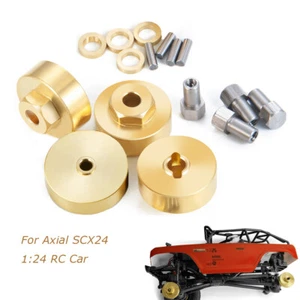 4/8 piezas adaptadores hexagonales de peso de rueda de alta resistencia de latón para coche de radiocontrol AXIAL SCX24 1/24 - Imagen 1 de 13