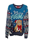 U Look Ugly Today men's Merry Pugmas Christmas sweaters size XXL Blue