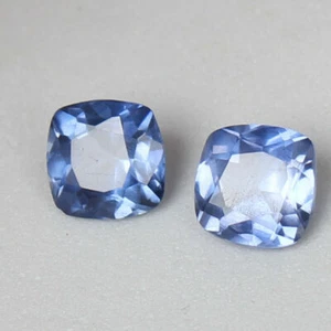 4.70 Ct. Pair Natural Blue Sapphire Ceylon Cornflower 07X07mm Loose Gemstone - Picture 1 of 7