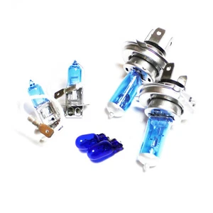 100w Super White Xenon HID High/Low/Fog/Side Light Headlight Bulbs Set - Picture 1 of 10