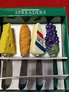 Boston Warehouse Set of 4 Cheese, Dip, Butter Spreaders - Picture 1 of 7