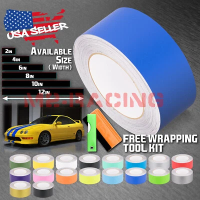 Матовые цветные гоночные полоски виниловые наклейки для Acura Integra полоски 10 футов/20 футов - Изображение 1 из 4