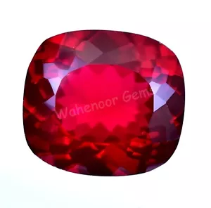 51.00 Ct Natural Blood Red Mozambique Ruby Cushion CERTIFIED Flawless Gemstone - Picture 1 of 8