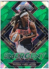 2022 Panini Prizm WNBA SP GREEN CRACKED ICE EMERGENT #10 Myisha Hines-Allen