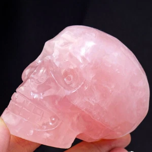 Piedras preciosas de cuarzo natural de 3" talladas cráneo cristal curación Reiki energía chakra decoración - Imagen 1 de 10