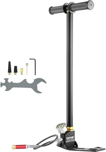 High Pressure Hand Pump 3 Stage Airgun PCP Filling Stirrup Pump (30MPA), Black - Picture 1 of 12